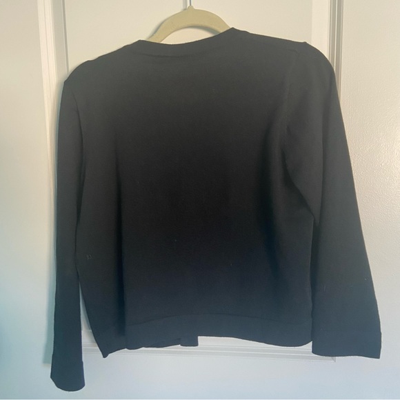 NWT Nina Leonard Open Front Cardigan with Pearl Button, L - Picture 3 of 3